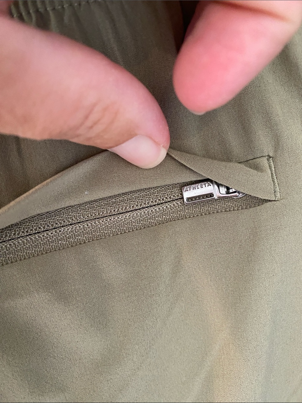 Athleta Brooklyn Olive Green Pull-On Joggers - Picture 3 of 5